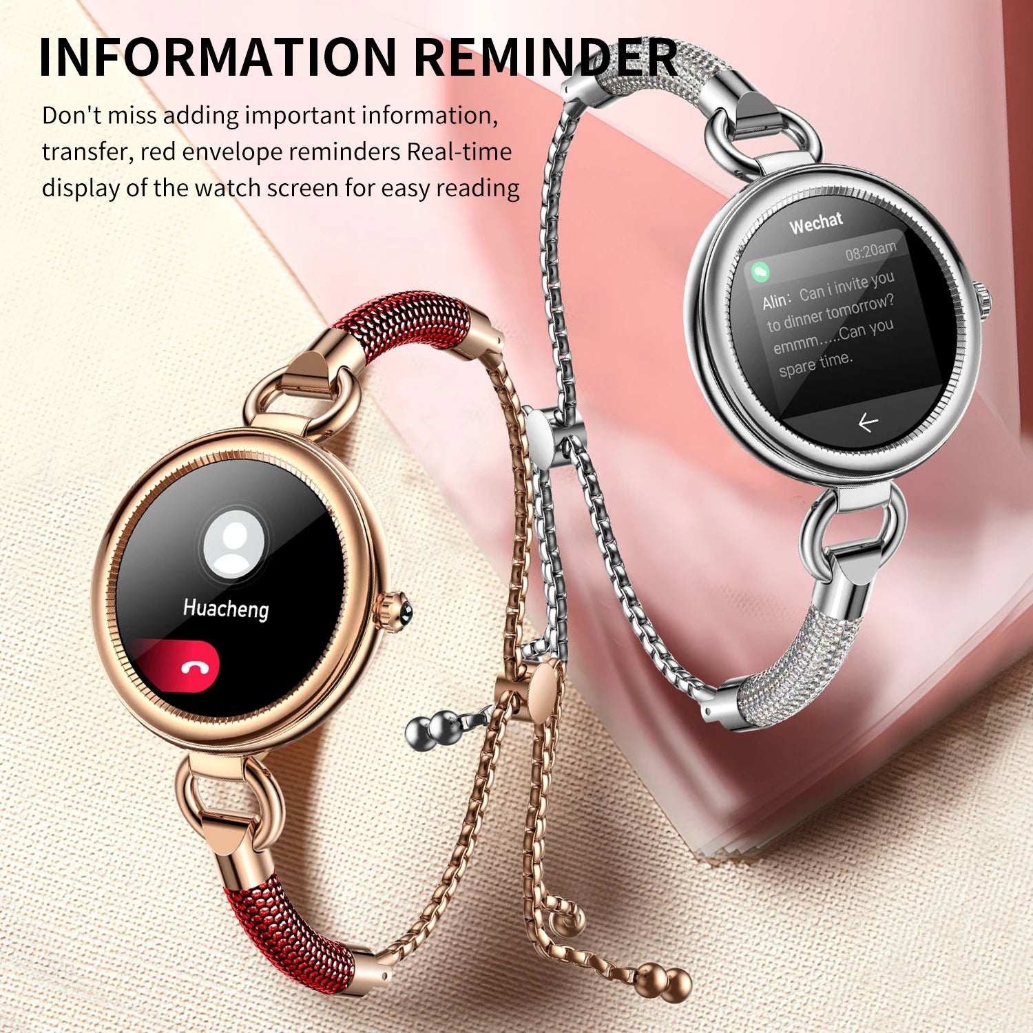 Women Bling Rhinestone Lady Smart Watch - FitnesWatches