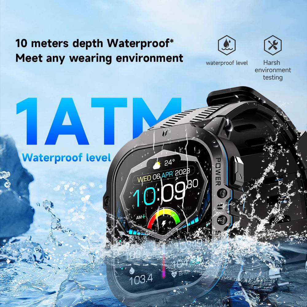 100+ Sports Modes Bluetooth Call Smartwatch - FitnesWatches