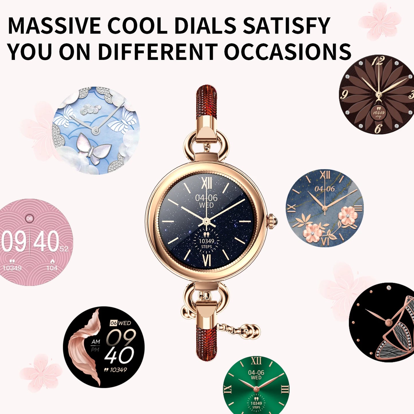 Women Bling Rhinestone Lady Smart Watch - FitnesWatches