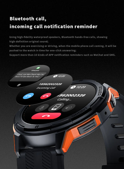 Fashion Waterproof Outdoor Military Sports Smartwatch - FitnesWatches