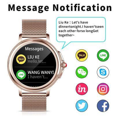 Women Heart Rate Monitoring Sports Smart Watch - FitnesWatches