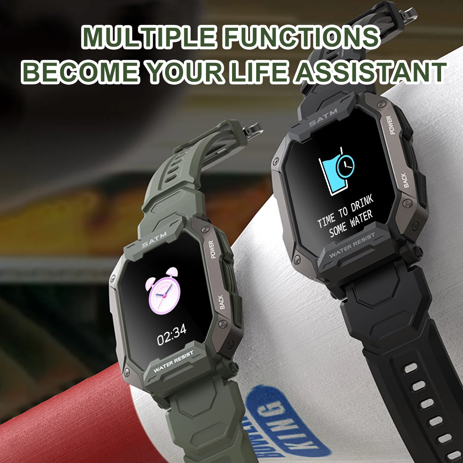 Military Sports Bluetooth Outdoor Smart Watch - FitnesWatches