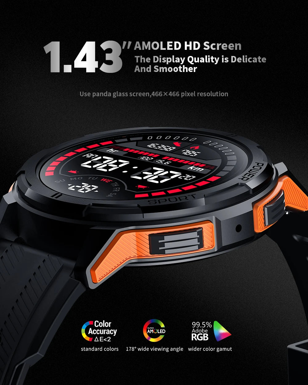 Fashion Waterproof Outdoor Military Sports Smartwatch - FitnesWatches