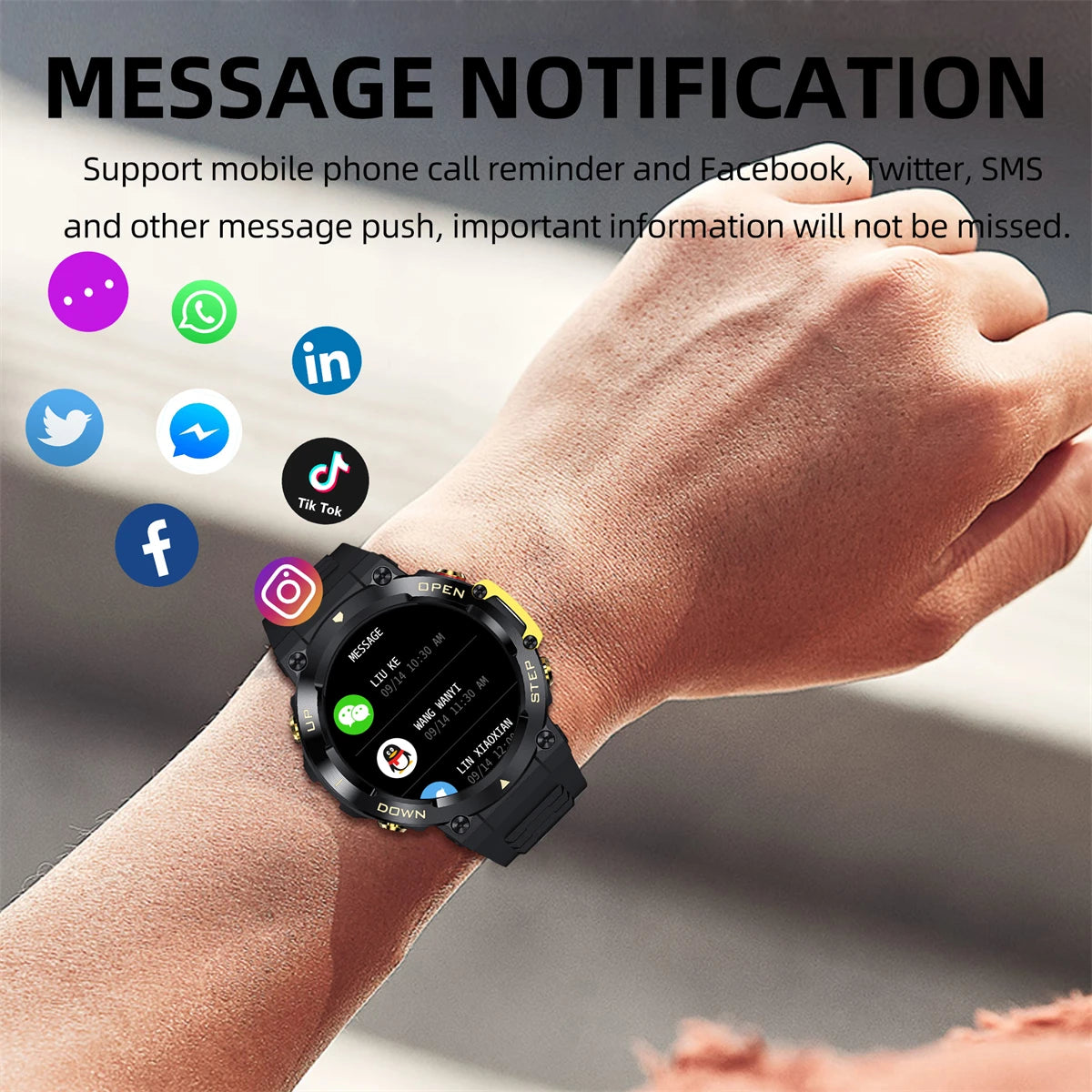 HD Screen 400mAh Long Battery Life Smartwatch - FitnesWatches